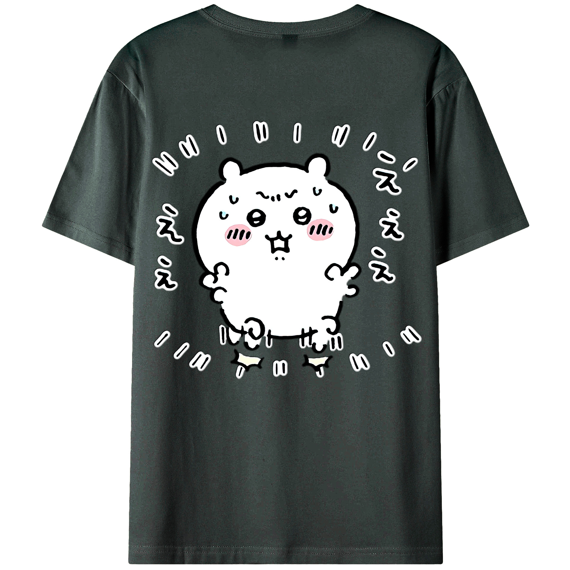 （画像用） ちいかわ ちいかわ Chii-kawa chiikawa 綿100％ メンズ半袖Tシャツ（バックプリント） 通気性